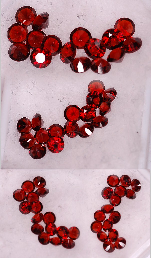 3 mm, Garnet-Red-round